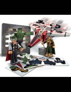 JAZWARES - Avengers Diorama di carta Avenjet Aircraft Vehicle Pack