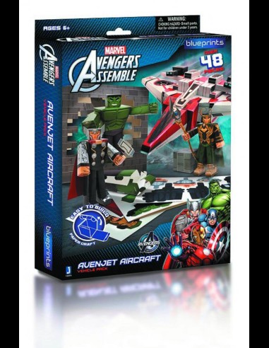 JAZWARES - Avengers Diorama di carta Avenjet Aircraft Vehicle Pack