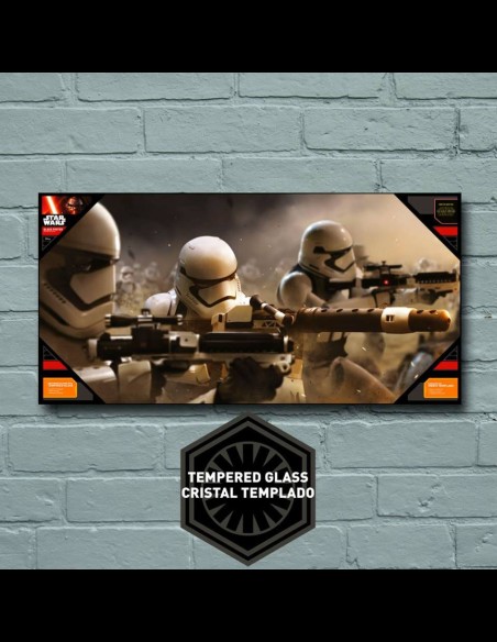 Star Wars Episode VII Glass Poster Stormtroopers 50 x 25 cm