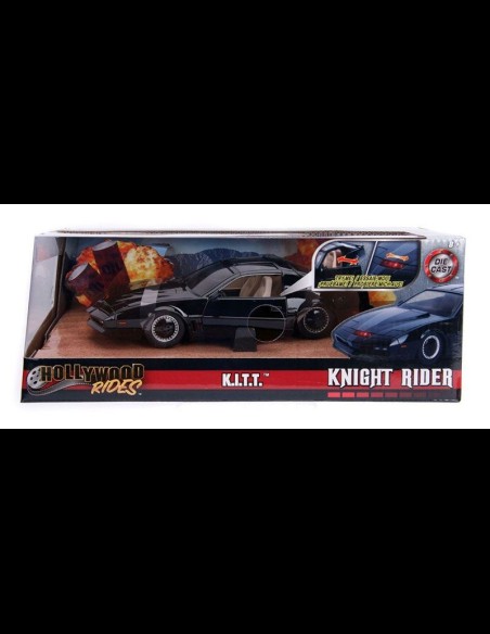 JADA - Supercar Knight Rider Diecast Model 1/24 1982 Pontiac Firebird Knightrider KITT with Light-Up Function