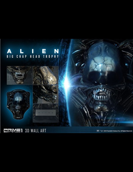 PRIME 1 - Alien 3D Wall Art Big Chap Head Trophy 58 cm