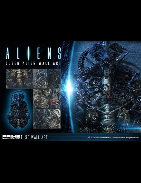 PRIME 1 - ALIENS Queen Alien Wall Art 3d