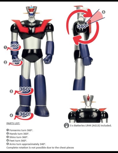 SD TOYS - Mazinger Z with lights action figure 30cm