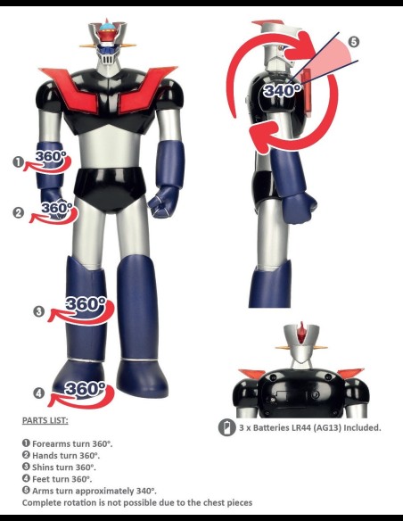 SD TOYS - Mazinger Z with lights action figure 30cm