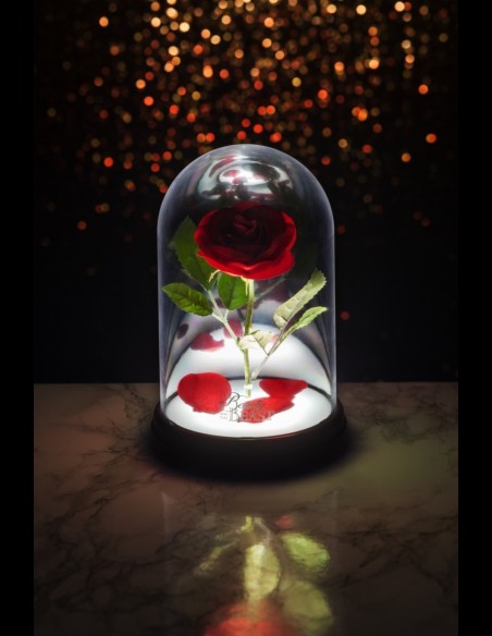 PALADONE - La Bella e la Bestia Rosa replica con luce