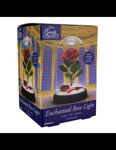 PALADONE - La Bella e la Bestia Rosa replica con luce