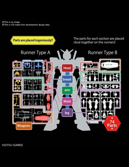 BANDAI - EG Entry Grade GUNDAM RX-78-2 1/144