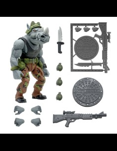 SUPER 7 - Teenage Mutant Ninja Turtles Ultimates Action Figure Rocksteady 20 cm