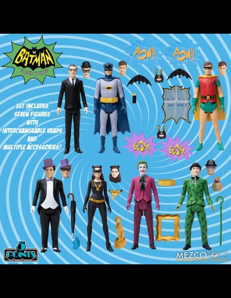 MEZCO - 5 Points Batman Deluxe Box Set