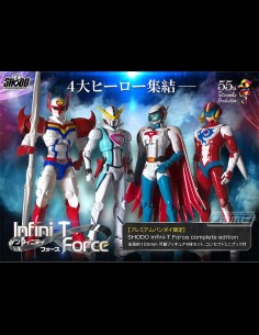 BANDAI - Shokugan Shodo Infini-T Force Complete Edition Set Kyashan Polymar