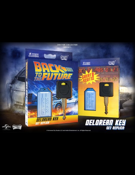 DOCTOR COLLECTOR - BTTF Delorean Key Set Replica