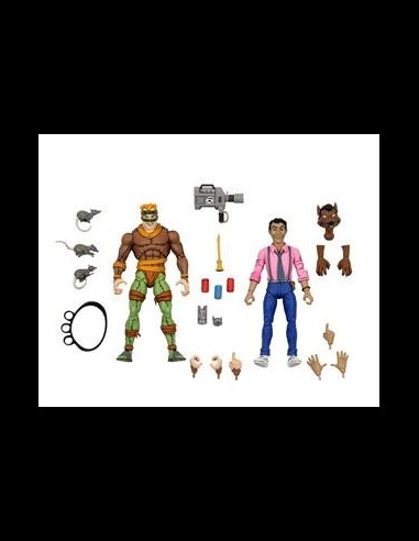 NECA - TMNT: Rat King and Vernon 7 inch Action Figure 2-Pack