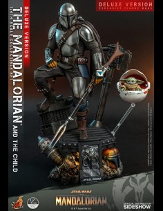 HOT TOYS DELUXE - Star Wars: The Mandalorian - The Mandalorian and The Child 1:4 Scale Set