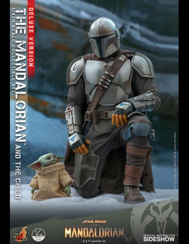 HOT TOYS DELUXE - Star Wars: The Mandalorian - The Mandalorian and The Child 1:4 Scale Set