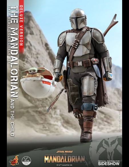 HOT TOYS DELUXE - Star Wars: The Mandalorian - The Mandalorian and The Child 1:4 Scale Set