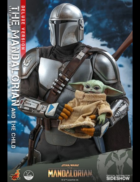 HOT TOYS DELUXE - Star Wars: The Mandalorian - The Mandalorian and The Child 1:4 Scale Set