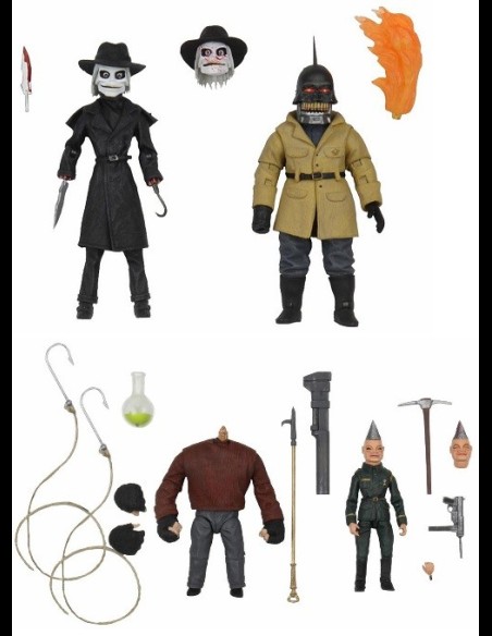 NECA - Puppet Master Ultimate Pinhead - Tunneler - Blade - Torch A.Figure set completo