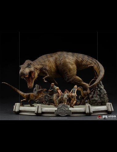IRON STUDIOS - Jurassic Park: The Final Scene 1:20 Scale Diorama
