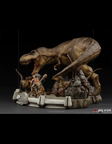 IRON STUDIOS - Jurassic Park: The Final Scene 1:20 Scale Diorama