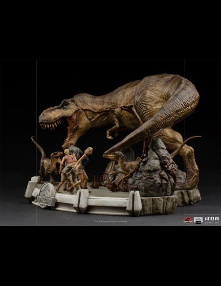 IRON STUDIOS - Jurassic Park: The Final Scene 1:20 Scale Diorama