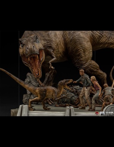 IRON STUDIOS - Jurassic Park: The Final Scene 1:20 Scale Diorama