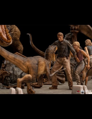 IRON STUDIOS - Jurassic Park: The Final Scene 1:20 Scale Diorama