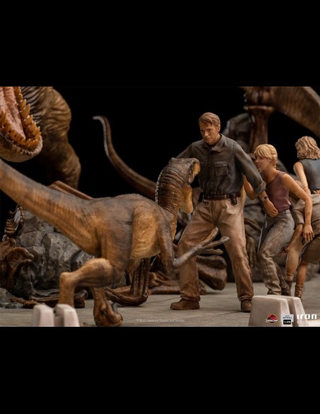 IRON STUDIOS - Jurassic Park: The Final Scene 1:20 Scale Diorama