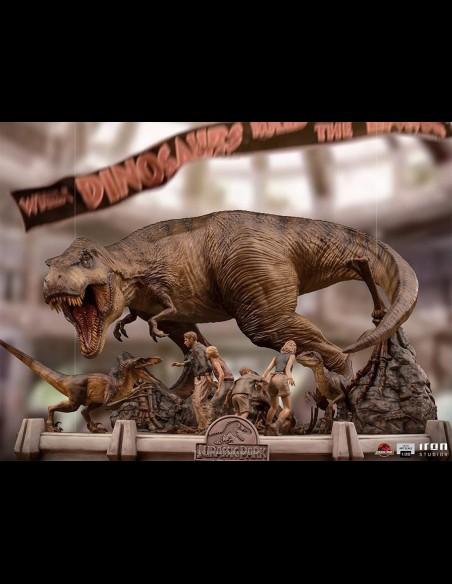 IRON STUDIOS - Jurassic Park: The Final Scene 1:20 Scale Diorama