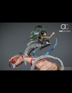 ONIRI CREATIONS - Attack on Titan Levi VS Female Titan 1/6 Statua