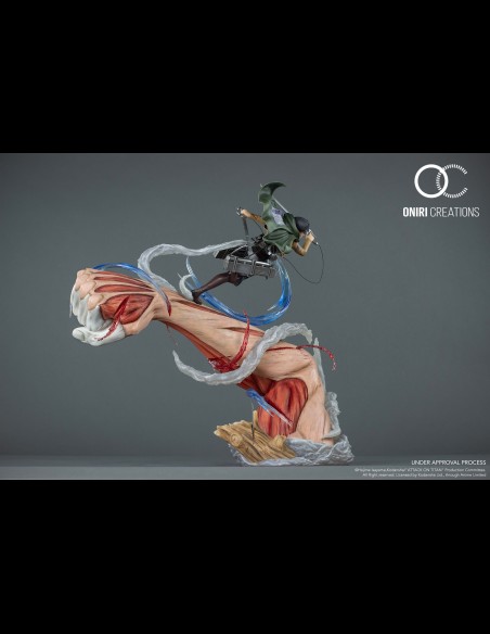 ONIRI CREATIONS - Attack on Titan Levi VS Female Titan 1/6 Statua