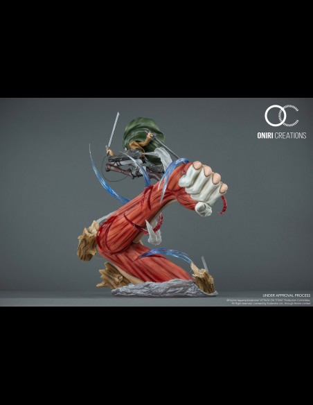ONIRI CREATIONS - Attack on Titan Levi VS Female Titan 1/6 Statua