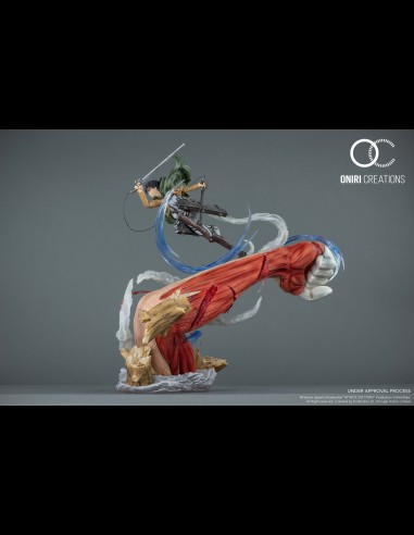 ONIRI CREATIONS - Attack on Titan Levi VS Female Titan 1/6 Statua
