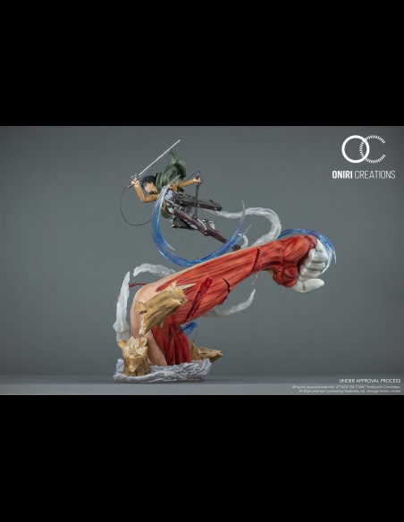 ONIRI CREATIONS - Attack on Titan Levi VS Female Titan 1/6 Statua