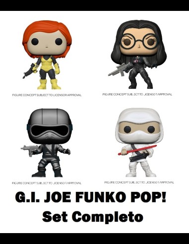 FUNKO - POP! G.I. Joe Set completo d 4 Baroness - Scarlett - Snake Eyes - V2 Storm Shadow