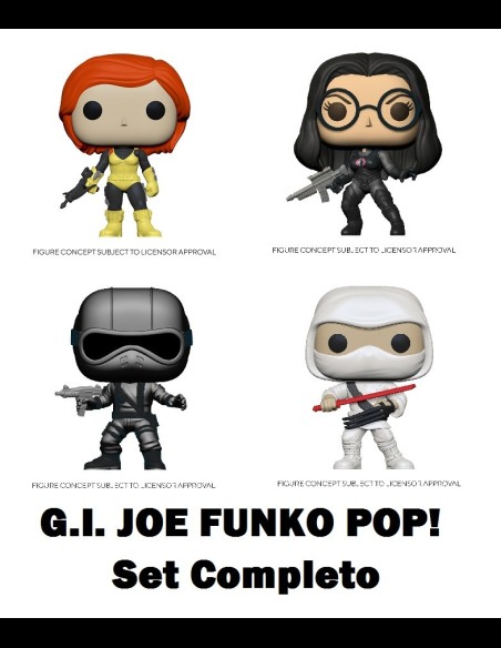 FUNKO - POP! G.I. Joe Set completo d 4 Baroness - Scarlett - Snake Eyes - V2 Storm Shadow