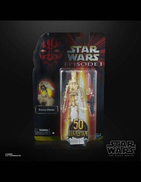 HASBRO - Star Wars Episode I Black Series Lucasfilm 50th Anniversary Action Figure 2021 Battle Droid 15 cm