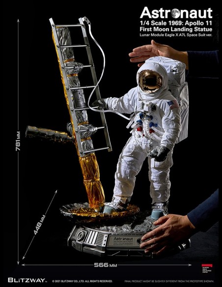 BLITZWAY - The Real: Astronaut Apollo 11 LM-5 A7L First Moon Landing 1:4 Scale Statue
