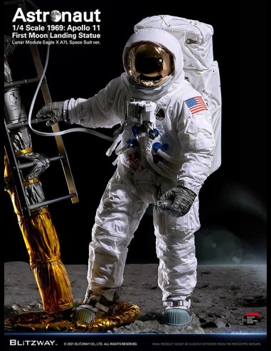 BLITZWAY - The Real: Astronaut Apollo 11 LM-5 A7L First Moon Landing 1:4 Scale Statue