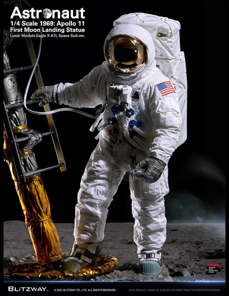 BLITZWAY - The Real: Astronaut Apollo 11 LM-5 A7L First Moon Landing 1:4 Scale Statue
