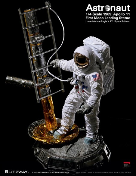 BLITZWAY - The Real: Astronaut Apollo 11 LM-5 A7L First Moon Landing 1:4 Scale Statue