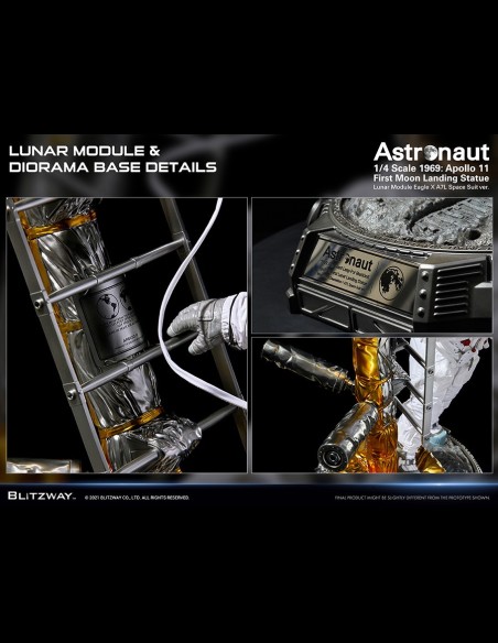 BLITZWAY - The Real: Astronaut Apollo 11 LM-5 A7L First Moon Landing 1:4 Scale Statue
