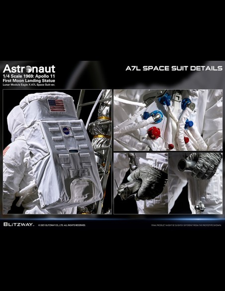 BLITZWAY - The Real: Astronaut Apollo 11 LM-5 A7L First Moon Landing 1:4 Scale Statue