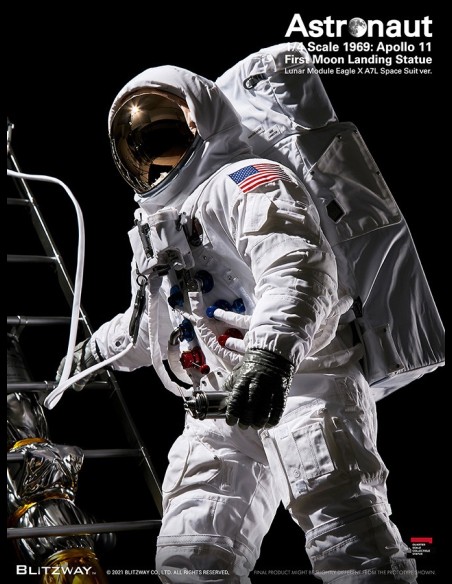 BLITZWAY - The Real: Astronaut Apollo 11 LM-5 A7L First Moon Landing 1:4 Scale Statue