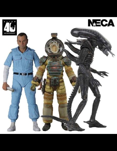 NECA - Alien: 40th Anniversary Serie 3 - Set di 3 Action Figure 