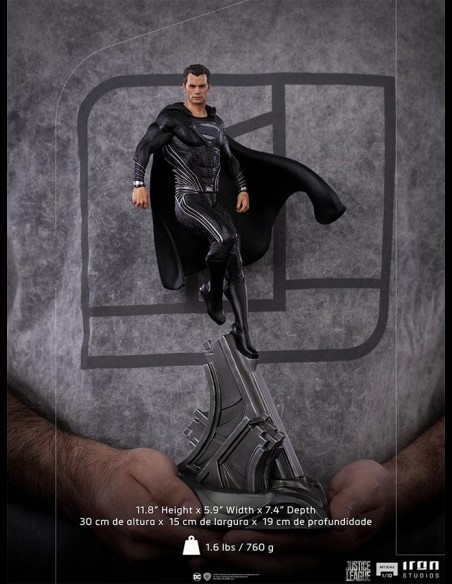IRON STUDIOS - Justice League Snyder's Cut Superman Black Suit 1/10 statua