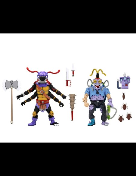 NECA- TMNT Cartoon Antrax & Scumbag 2pack A.Figure