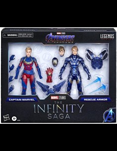 HASBRO - Marvel Hasbro Legends Series 6-inch Scale Action Figure Toy Captain and Rescue Armor 2-Pack