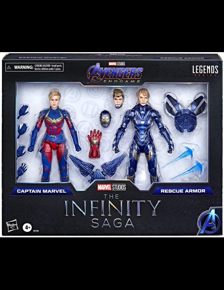 HASBRO - Marvel Hasbro Legends Series 6-inch Scale Action Figure Toy Captain and Rescue Armor 2-Pack