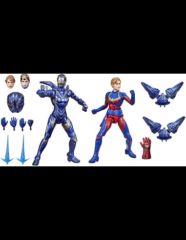 HASBRO - Marvel Hasbro Legends Series 6-inch Scale Action Figure Toy Captain and Rescue Armor 2-Pack