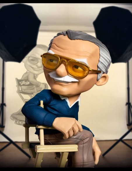 IRON STUDIOS - Stan Lee Mini Co. PVC Figure Blue Shirt Version 14 cm
